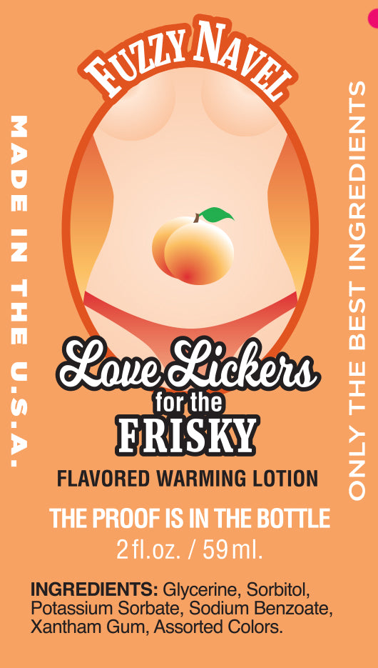 Love Lickers Warming and Lickable Massage Oil - Fuzzy Navel 2oz