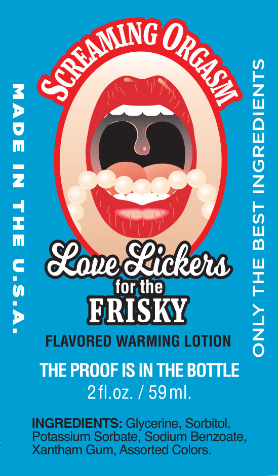Love Lickers Warming and Lickable Massage Oil - Screaming Orgasm 2oz