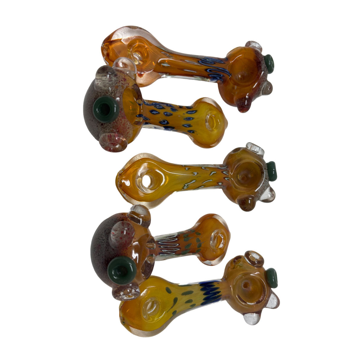 Glass 4in Hand Pipe - Style HP105- Bag of 5