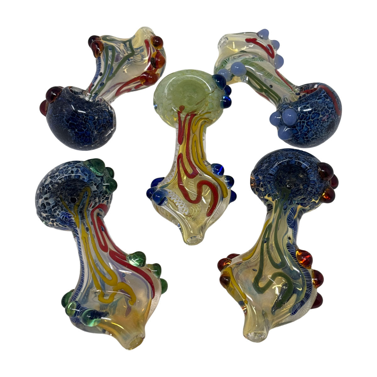 Glass 3in Hand Pipe - Style HP130 - Bag of 2