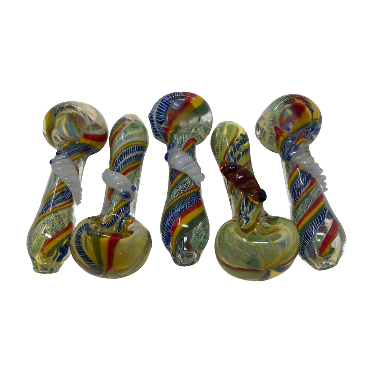 Glass 3in Hand Pipe - Style HP132 - Bag of 2