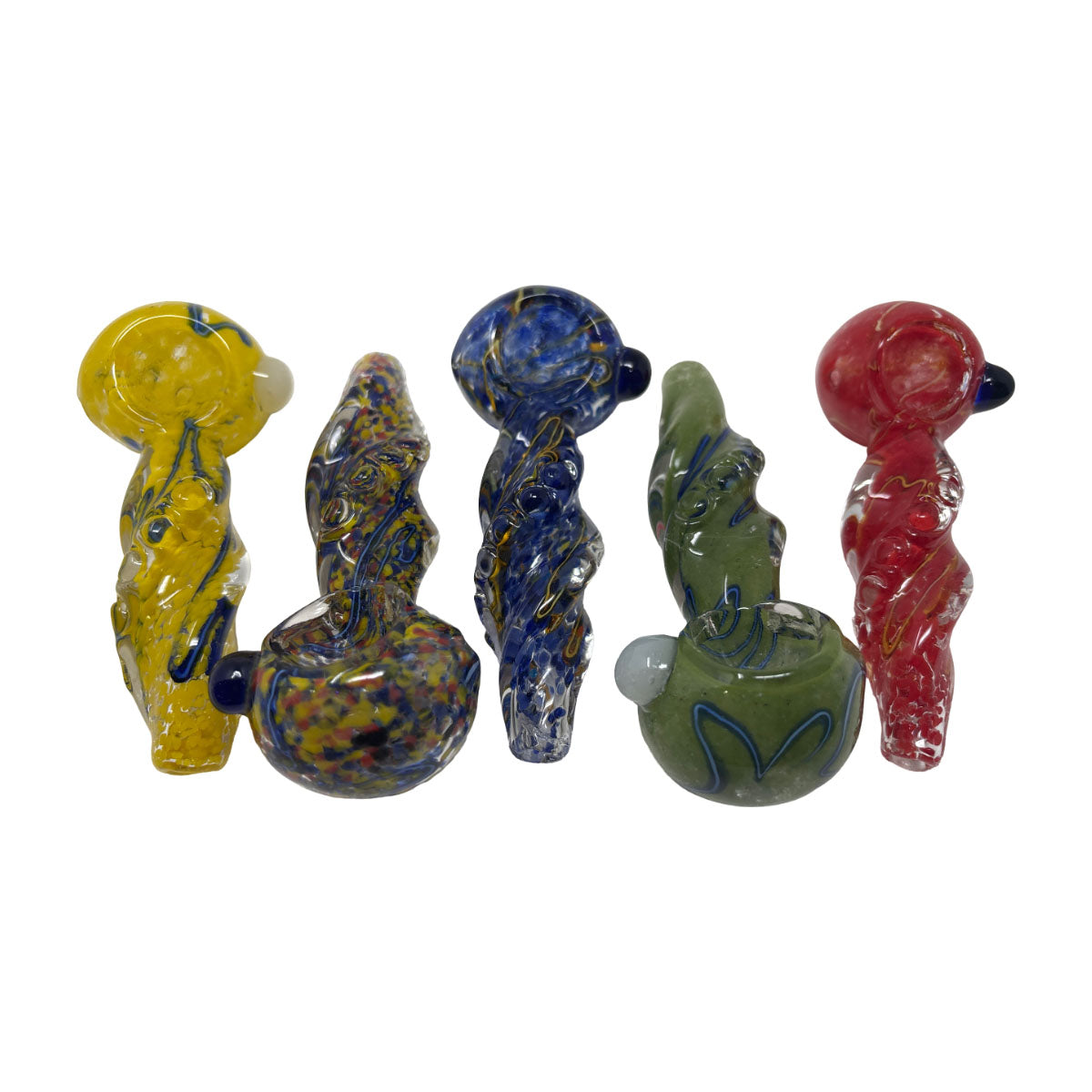 Glass 3in Hand Pipe - Style HP135 - Bag of 2