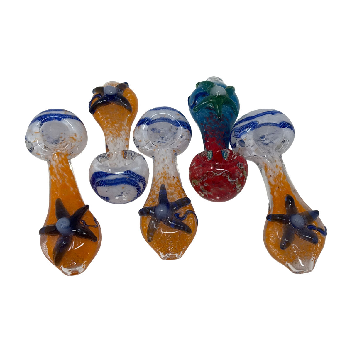 Glass 3in Hand Pipe - Style HP139 - Bag of 5