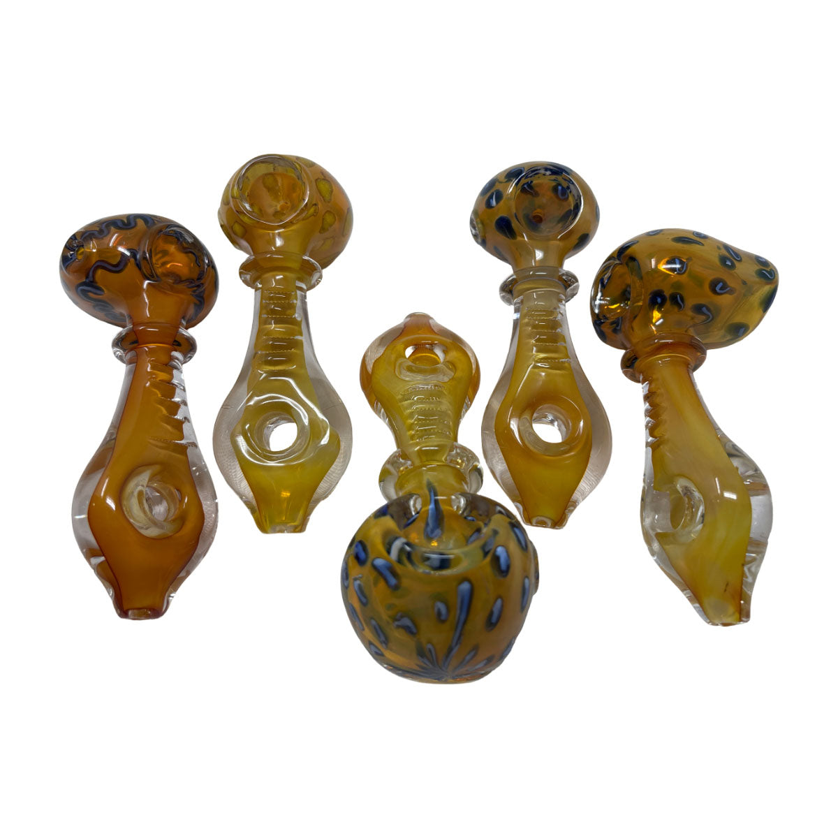 Glass 4in Hand Pipe - Style HP212- Bag of 5