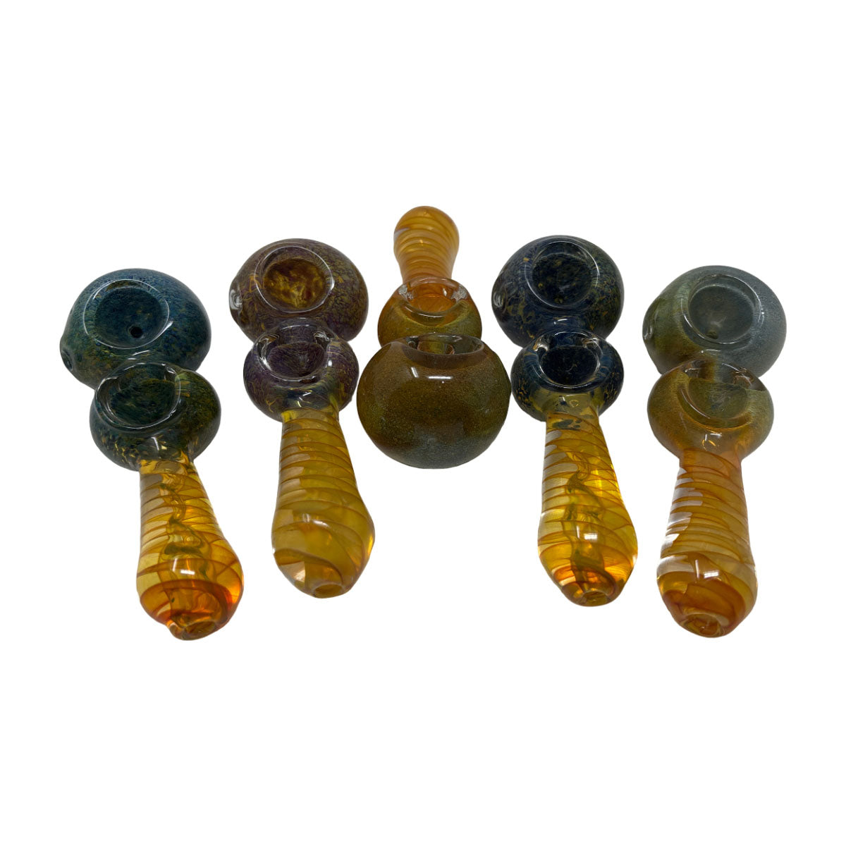 Glass 4in Hand Pipe - Style HP81- Bag of 2