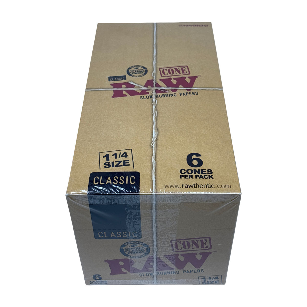 RAW Cones 6 Pack - Classic 1 1/4 Size - Box of 32