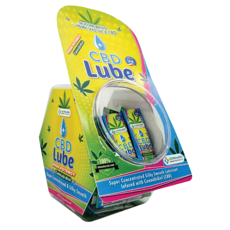 CBD Lube Sample 50pc Sample Pack Fish Bowl