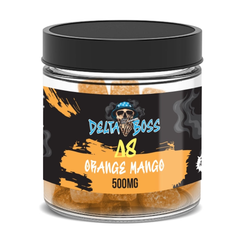 Delta Boss D8 Gummies 500mg - Orange Mango Cubes