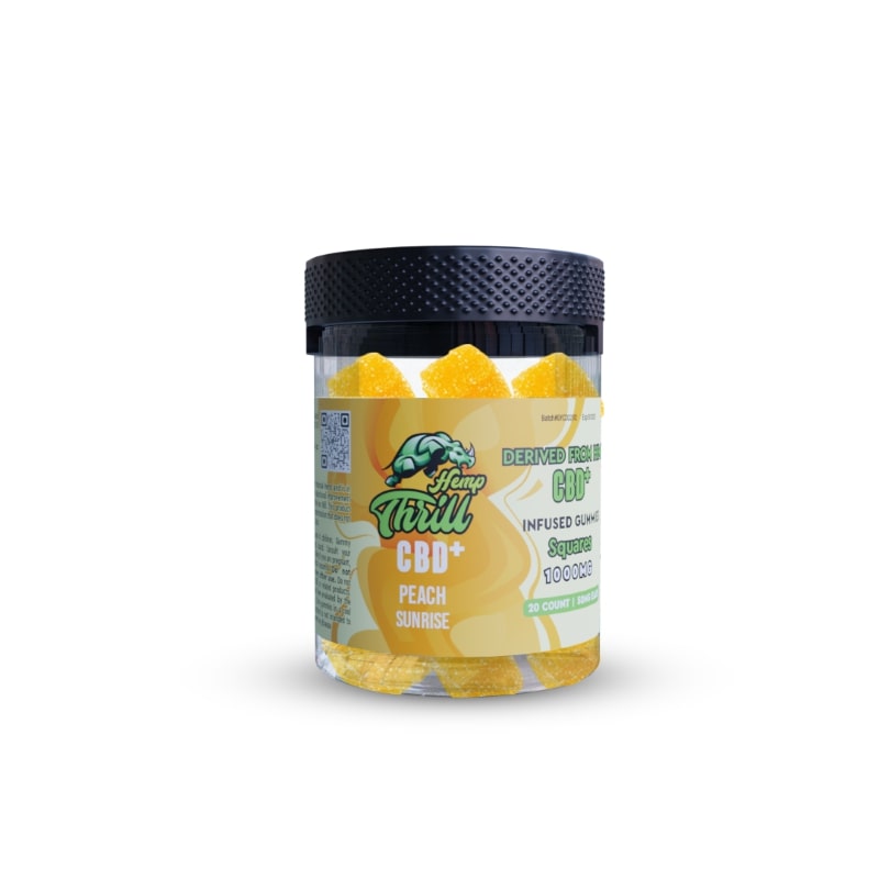 Hemp Thrill Gummies 1000mg - Peach Sunrise