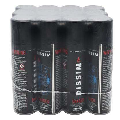 4.9OZ Dissim Ultra-Premium Butane Lighter Fuel (12 Cans)