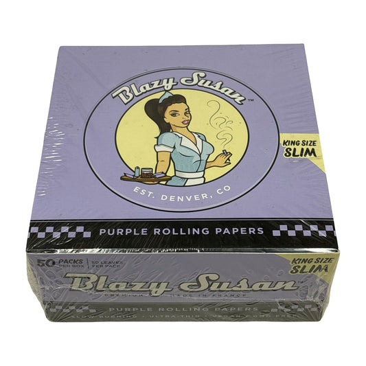 Blazy Susan Papers - Purple King Size Slim - Box of 50