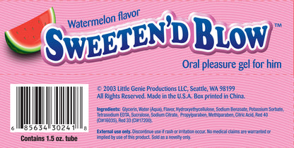 Sweeten’d Blow Oral Pleasure Gel - 1.5oz Watermelon