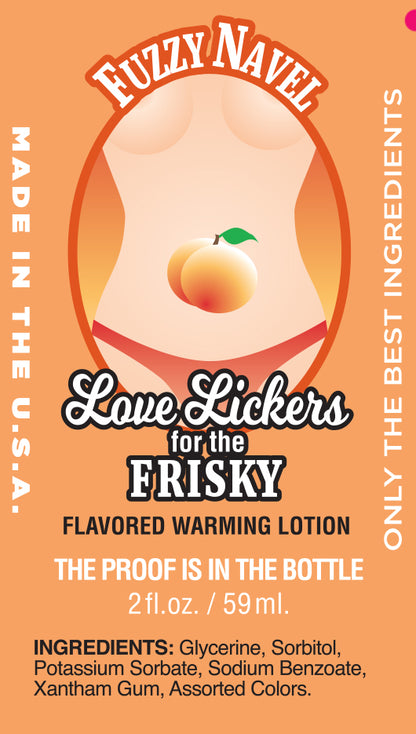 Love Lickers Warming and Lickable Massage Oil - Fuzzy Navel 2oz