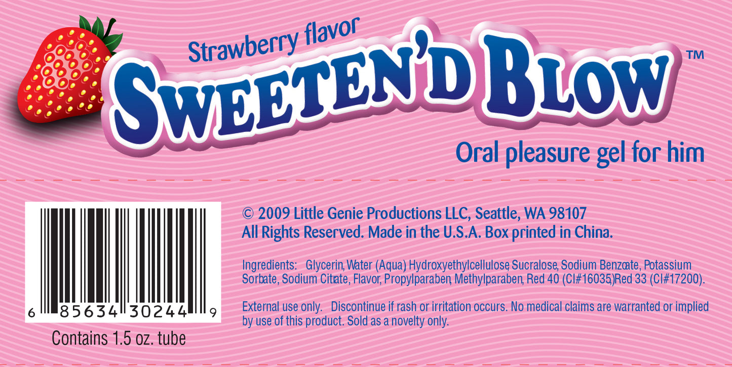Sweeten’d Blow Oral Pleasure Gel - 1.5oz Strawberry