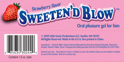 Sweeten’d Blow Oral Pleasure Gel - 1.5oz Strawberry