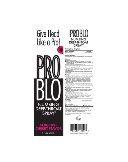 Pro Blo Throat Numbing Spray - Cotton Candy
