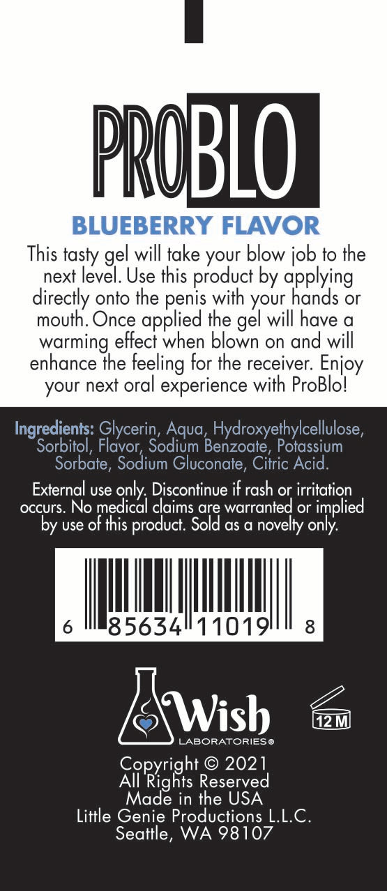 Pro Blo Oral Pleasure Gel - 1.5oz Blueberry