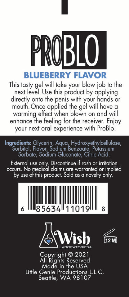 Pro Blo Oral Pleasure Gel - 1.5oz Blueberry
