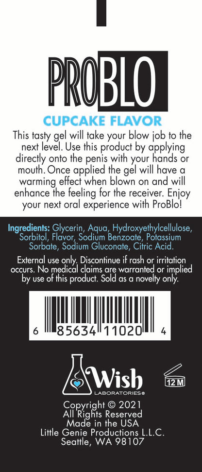 Pro Blo Oral Pleasure Gel - 1.5oz Cupcake