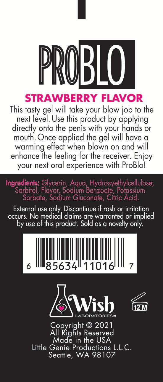 Pro Blo Pleasure Gel - 1.5oz Strawberry