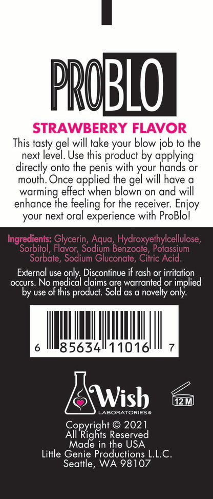 Pro Blo Pleasure Gel - 1.5oz Strawberry