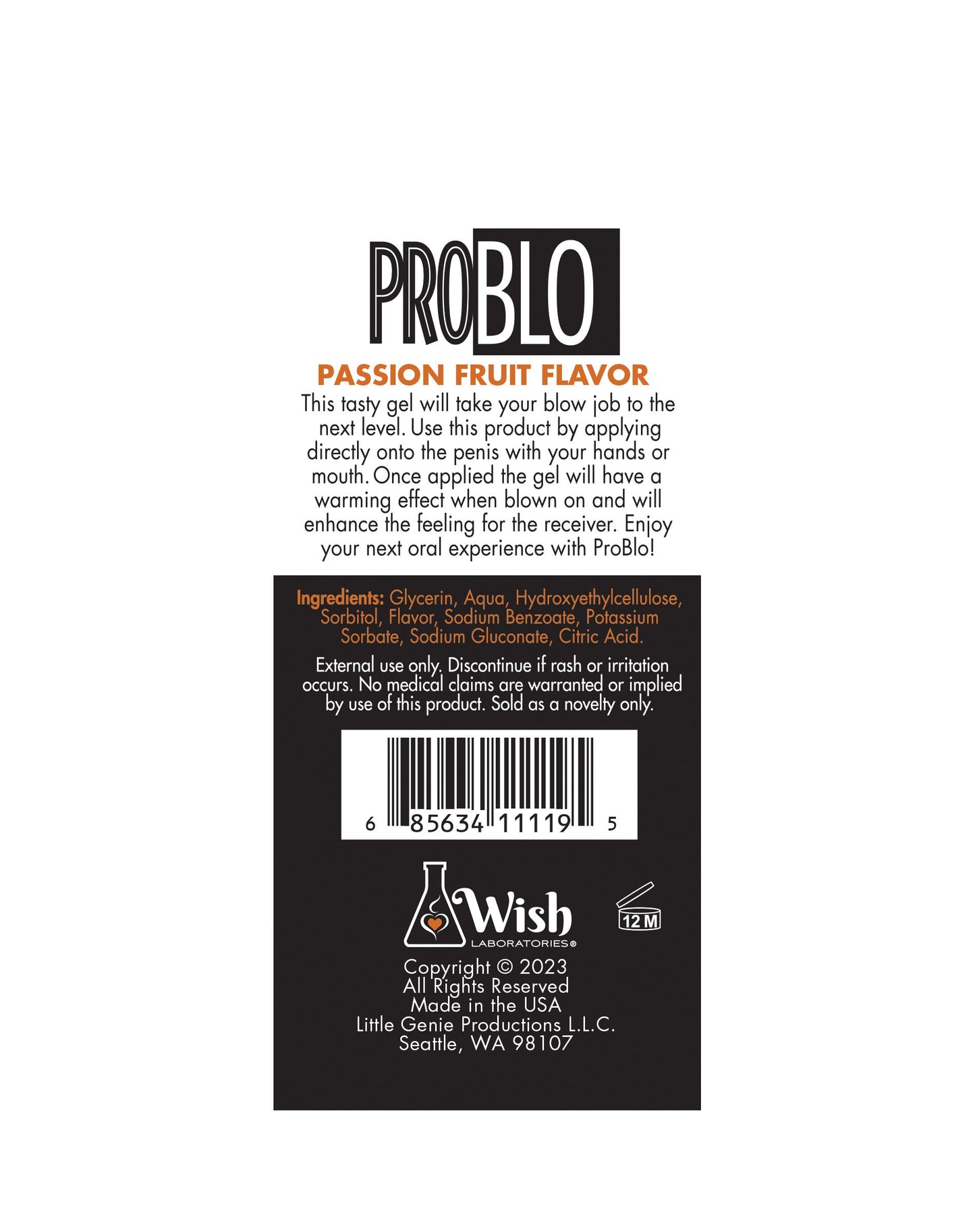 Pro Blo Pleasure Gel - 1.5oz Passion Fruit