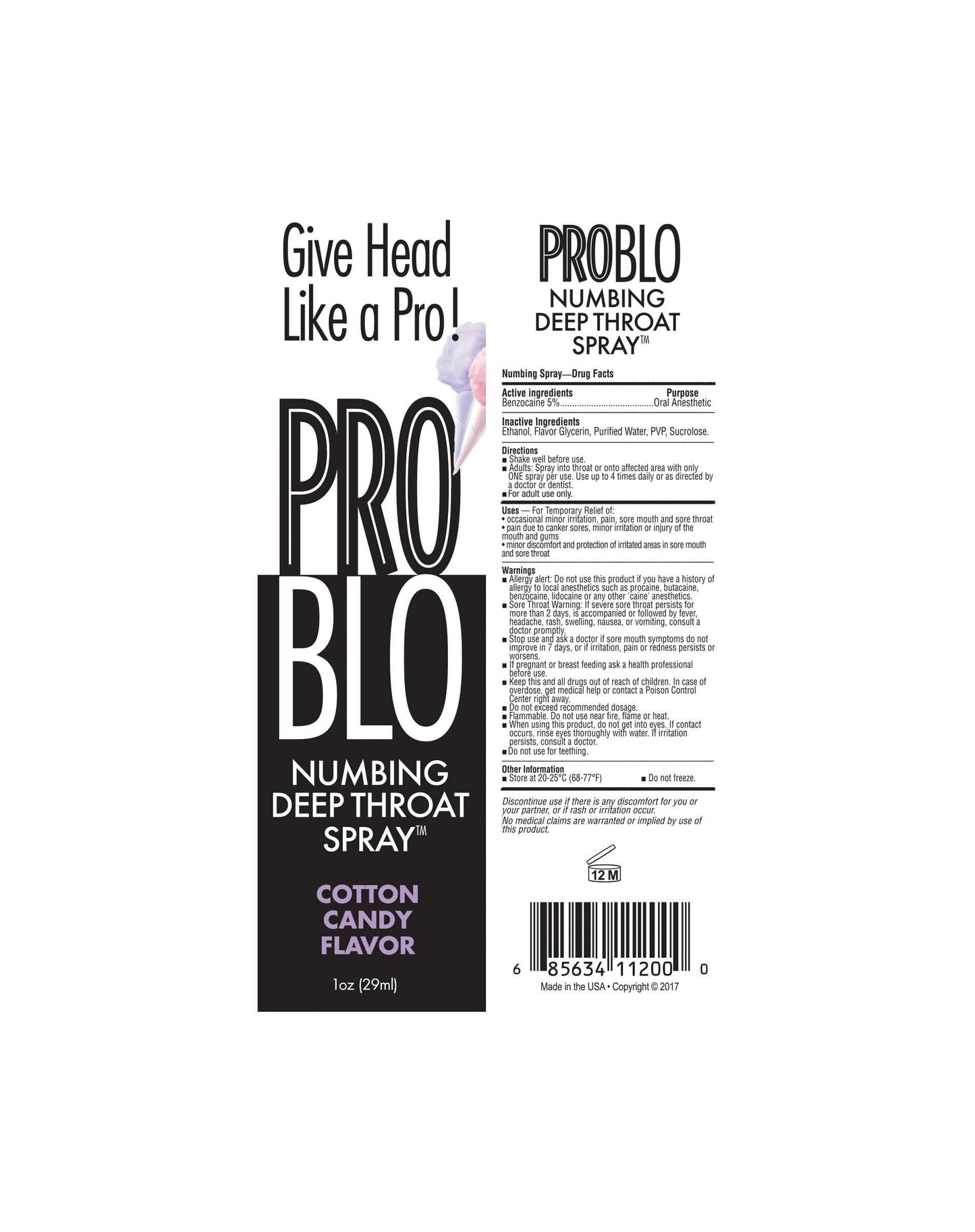 Pro Blo Pleasure Gel - Cotton Candy 1.5oz