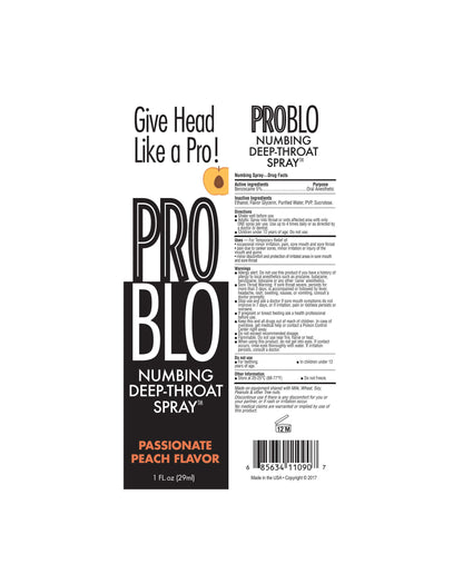 Pro Blo Throat Numbing Spray - Peach