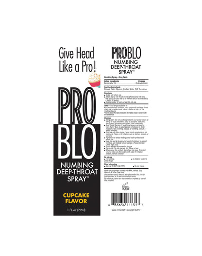 Pro Blo Throat Numbing Spray - Cupcake 1 oz