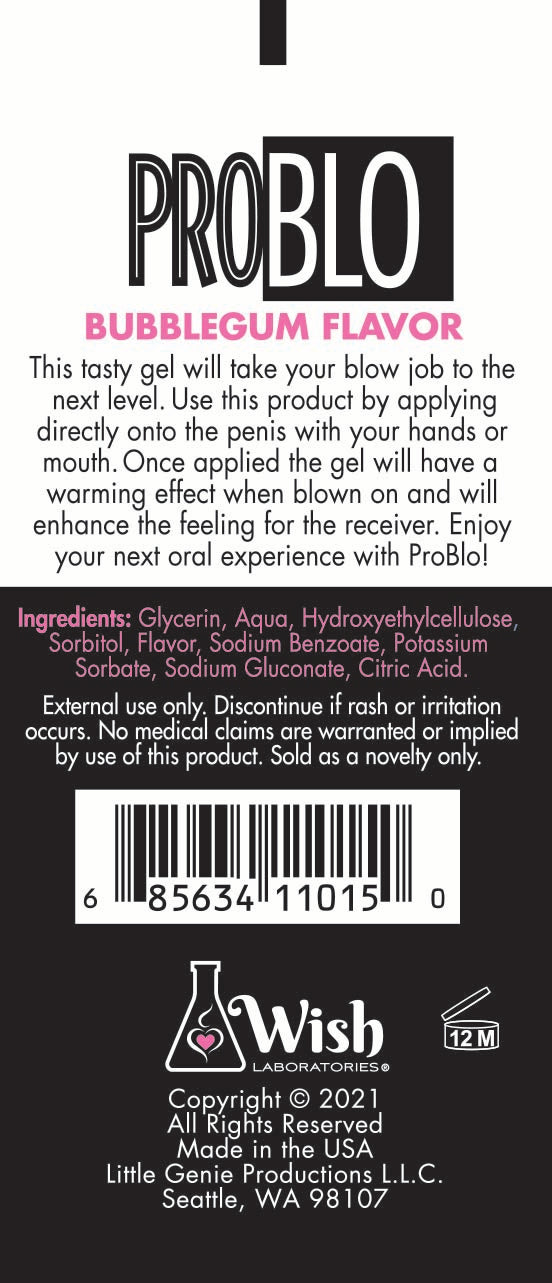 Pro Blo Oral Pleasure Gel - 1.5oz Bubblegum