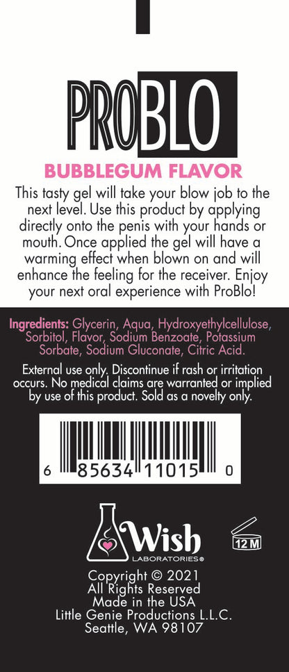 Pro Blo Oral Pleasure Gel - 1.5oz Bubblegum