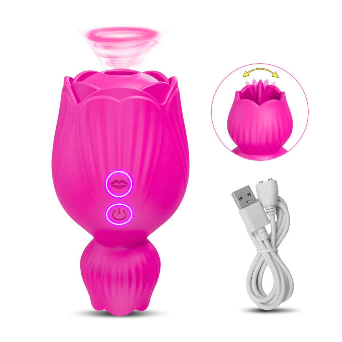 Bella Duo Flicker Suction Vibe-Pink