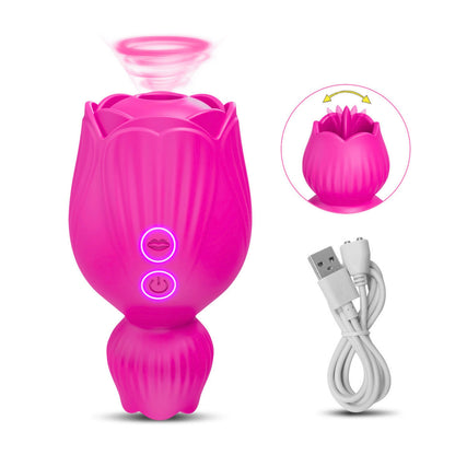Bella Duo Flicker Suction Vibe-Pink