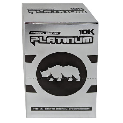 Rhino 10K Platinum – Heavy-Duty Enhancement Pills | 24CT Display