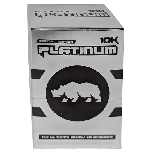 Rhino 10K Platinum – Heavy-Duty Enhancement Pills | 24CT Display
