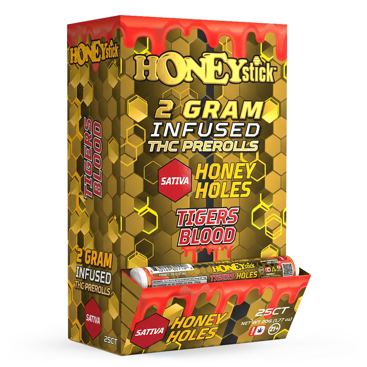 Honey Holes 2 Gram THC Infused Pre-Rolls by Honeystick