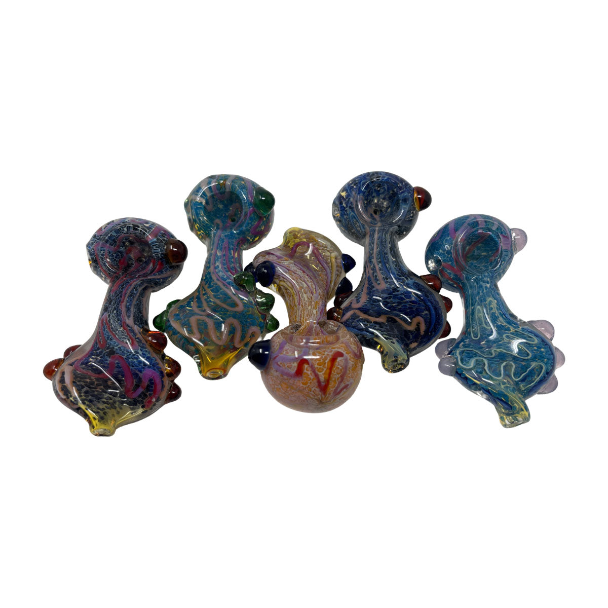 Glass 4in Hand Pipe - Style HP100- Bag of 2