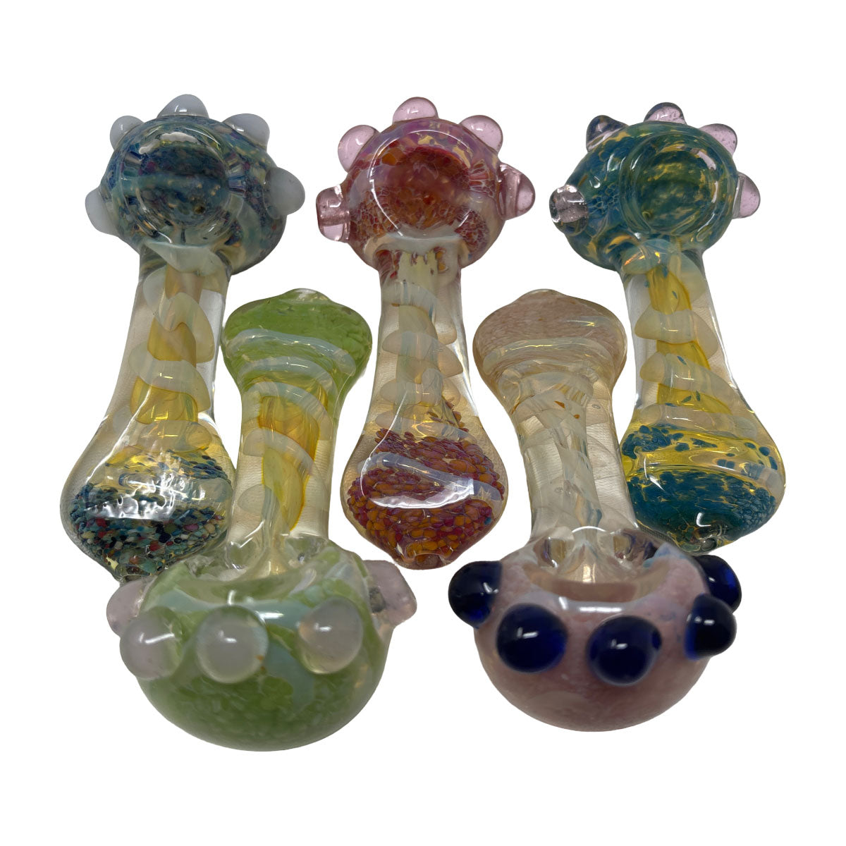 Glass 4in Hand Pipe - Style HP102- Bag of 5
