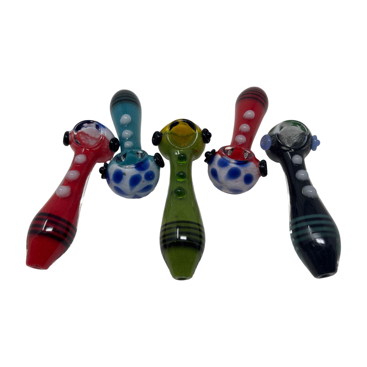 Glass 4in Hand Pipe - Style HP106- Bag of 5