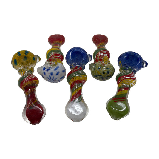 Glass 4in Hand Pipe - Style HP109- Bag of 5