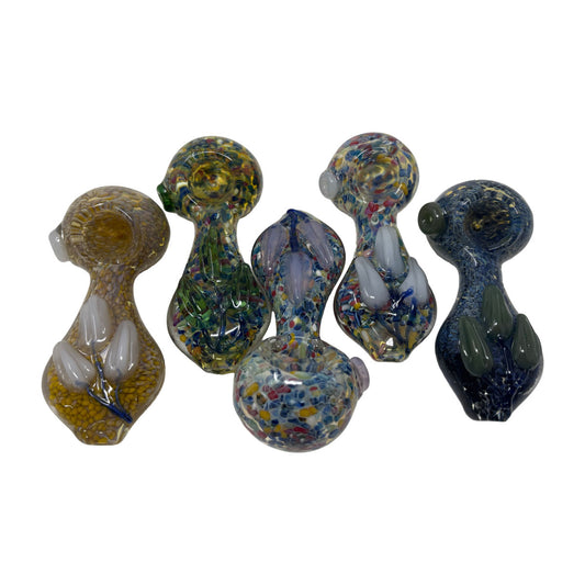 Glass 4in Hand Pipe - Style HP117- Bag of 5
