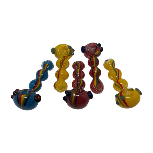 Glass 4in Hand Pipe - Style HP118 - Bag of 5