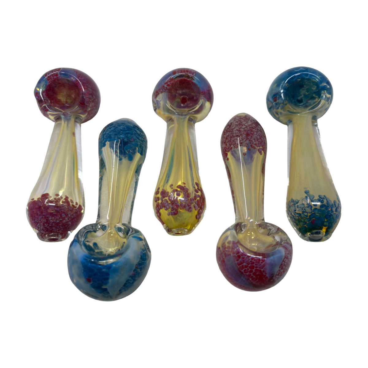 Glass 3in Hand Pipe - Style HP120 - Bag of 2