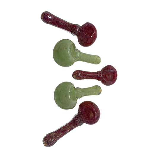 Glass 3in Hand Pipe - Style HP122 - Bag of 2