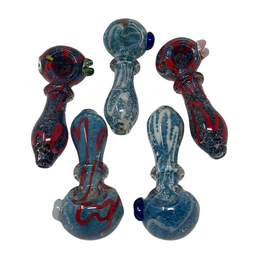 Glass 3in Hand Pipe - Style HP124 - Bag of 2