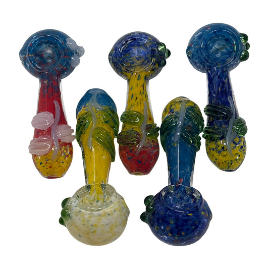 Glass 3in Hand Pipe - Style HP134 - Bag of 2