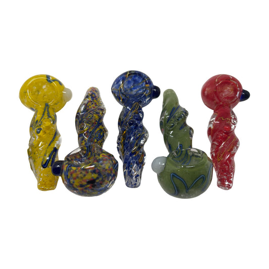 Glass 3in Hand Pipe - Style HP135 - Bag of 2