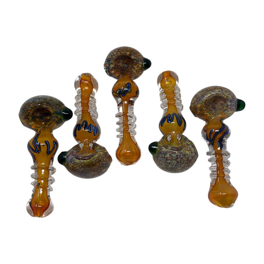 Glass 3in Hand Pipe - Style HP136 - Bag of 5