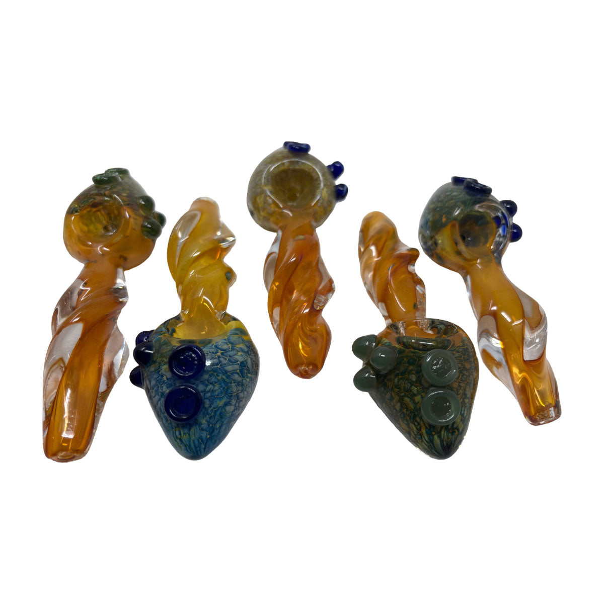 Glass 3in Hand Pipe - Style HP207 - Bag of 5