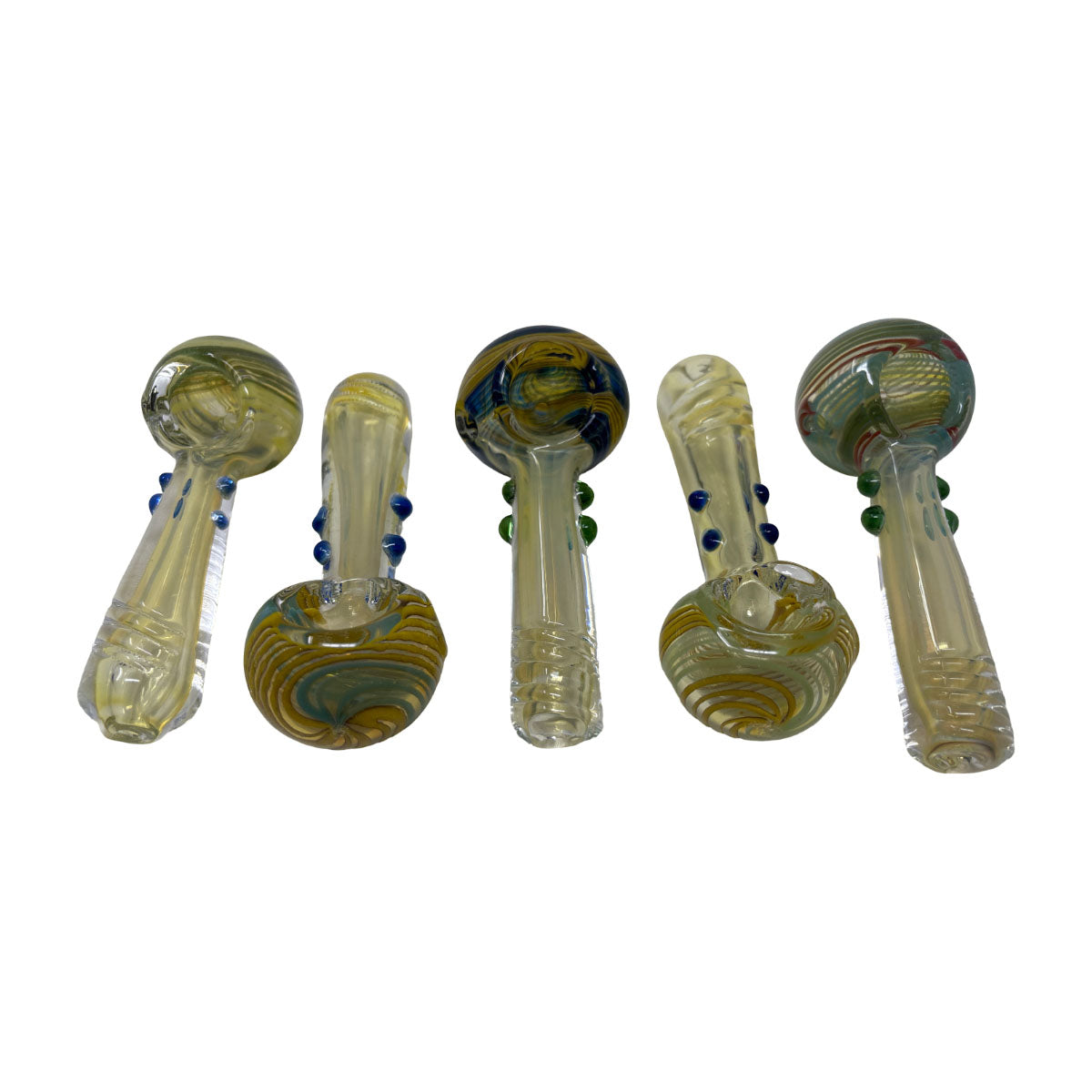 Glass 3in Hand Pipe - Style HP208 - Bag of 5